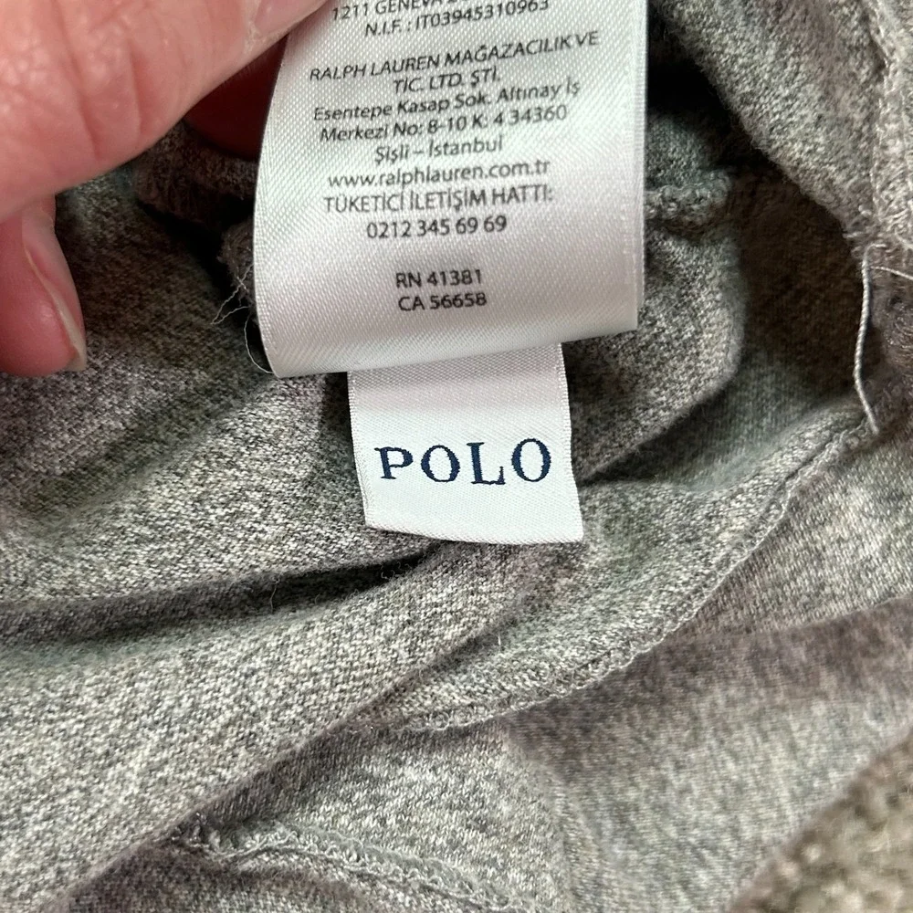 Polo Ralph Lauren T Shirt Mens 2XL Gray Cotton Pony Logo Classic Fit Casual